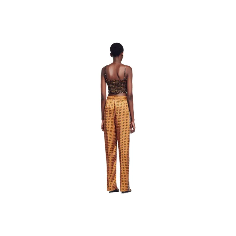Sandro Casual Pants Women's Yellow-1