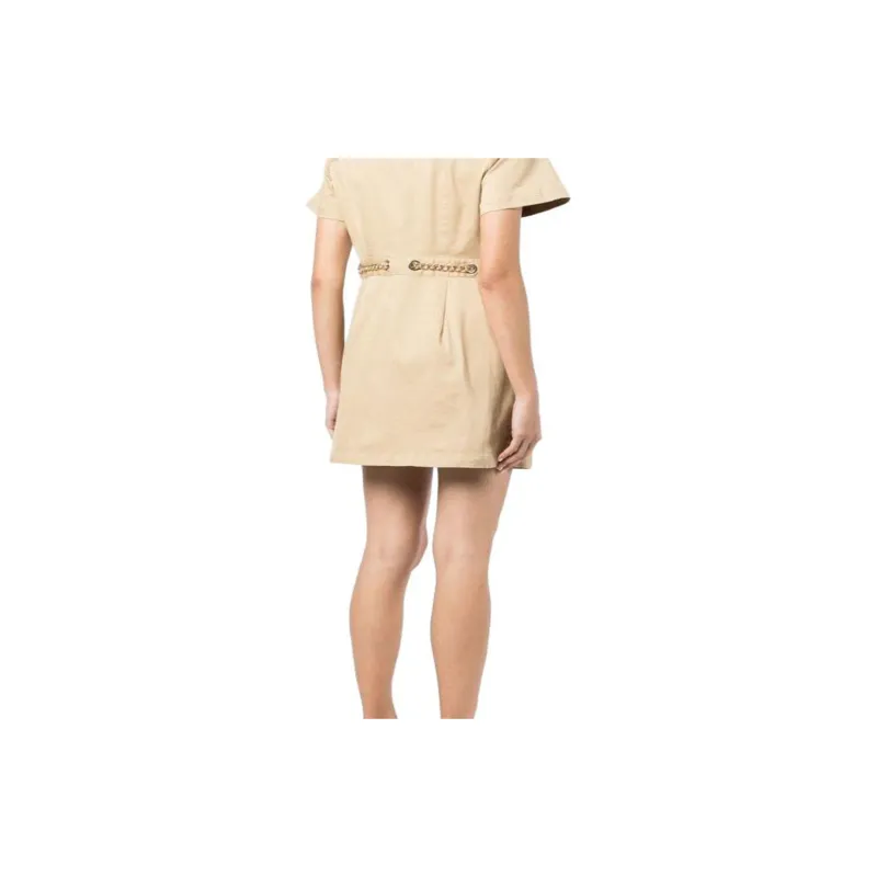 MICHAEL KORS FW22 Short Sleeved Dress Women's Khaki-5