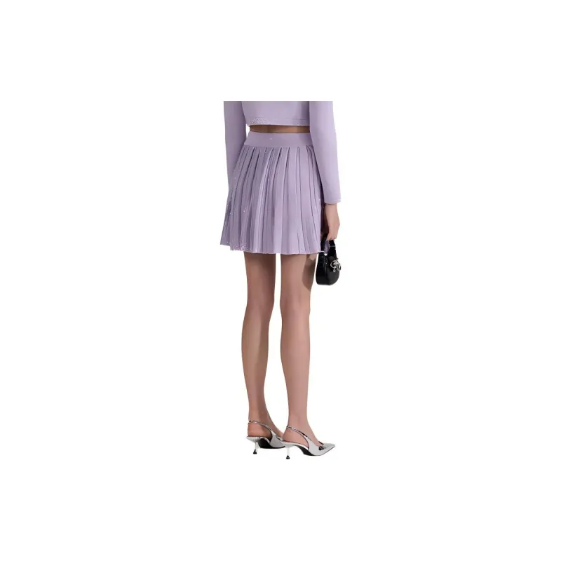 Self portrait Casual Short Skirts Women's Lilac-3