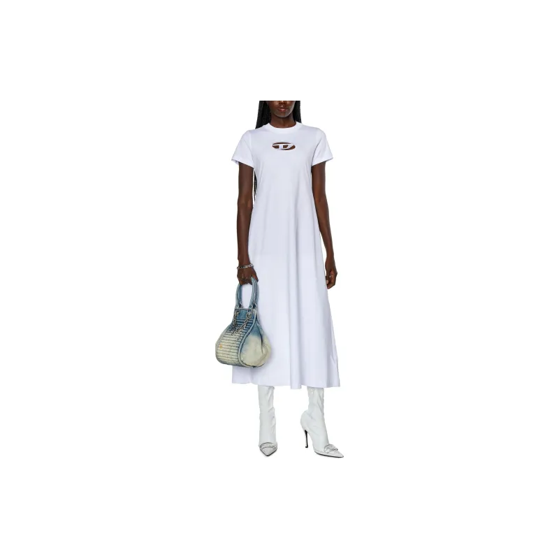 DIESEL FW24 Short Sleeved Dresses Women's White-1