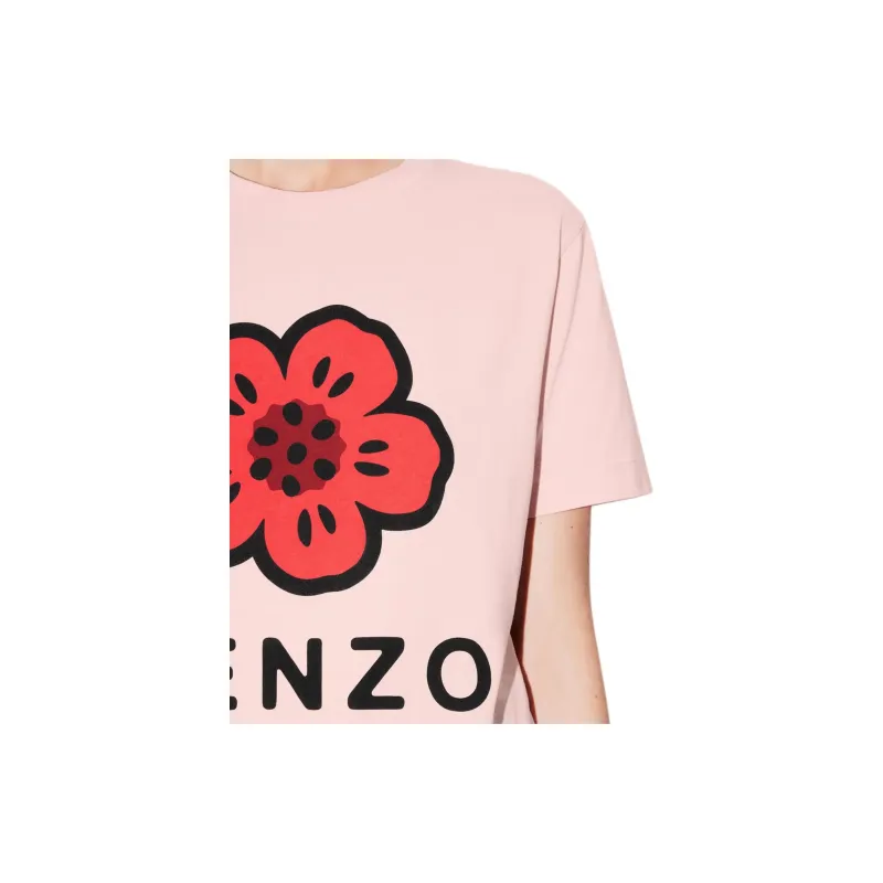 KENZO Floral Logo Printed Crewneck T Shirt-6