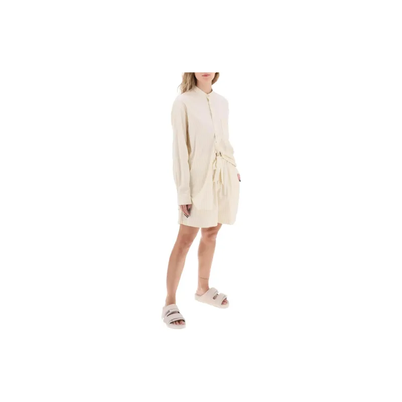 Birkenstock Striped Organic Cotton Pyjama Shirt-3