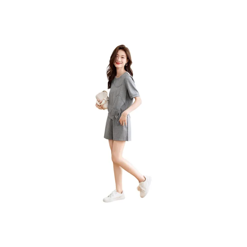 Mo Han Yi Mei Casual Suit Women's Heather Gray-1