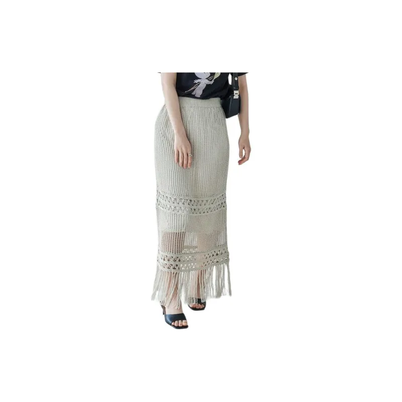 FREAK'S STORE Casual Long Skirt Women's Gray-5