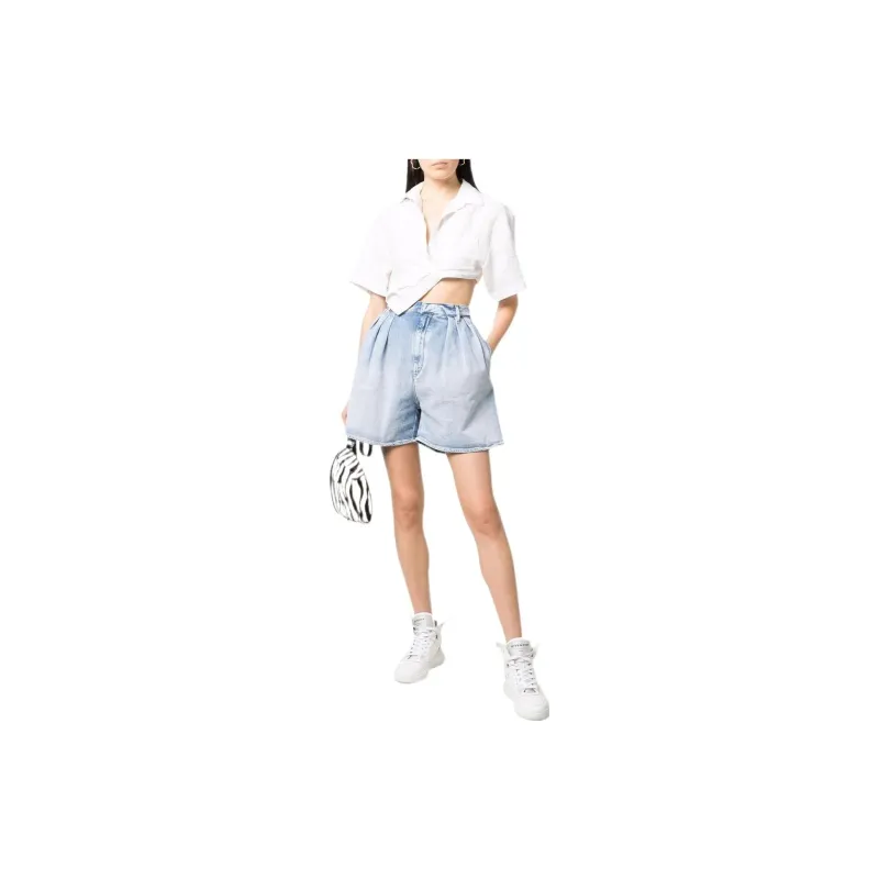 DSQUARED2 High-waisted Denim Shorts-1