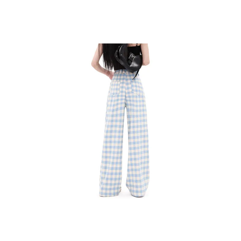 XUANSHU Casual Pants Women's Blue-2