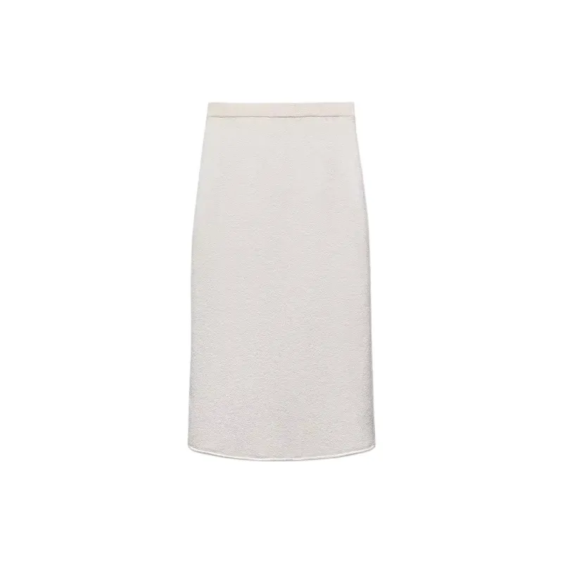 ZARA Casual Long Skirts Women's Raw White-1
