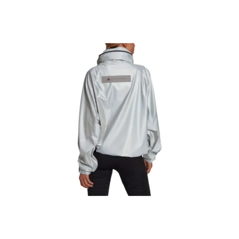Adidas Stella McCartney EARTH PROTECTOR PULL ON JACKET Sweatshirt Women's Silver-4