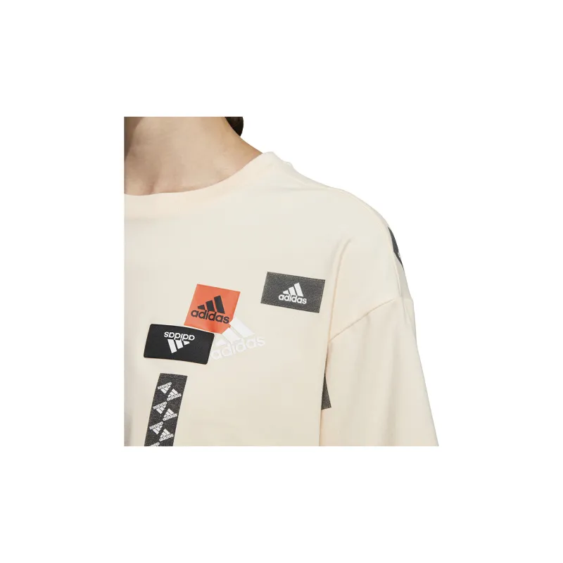Adidas T Shirts Women's Ecru-4
