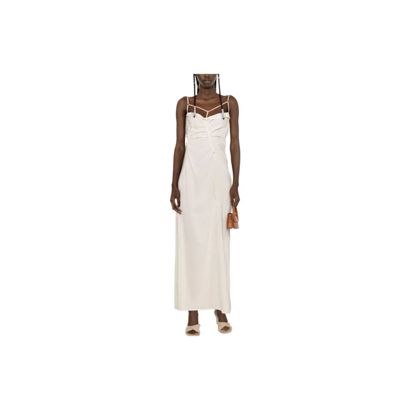 Jacquemus Gathered Long Lingerie Dress-1