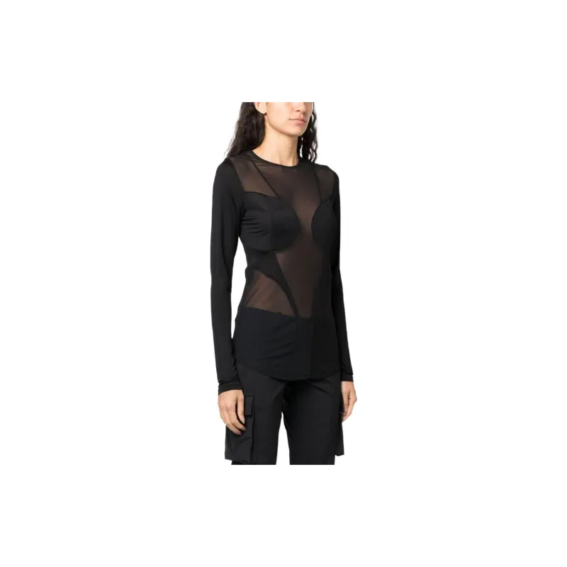 BALMAIN Mesh Long Sleeved Top-4