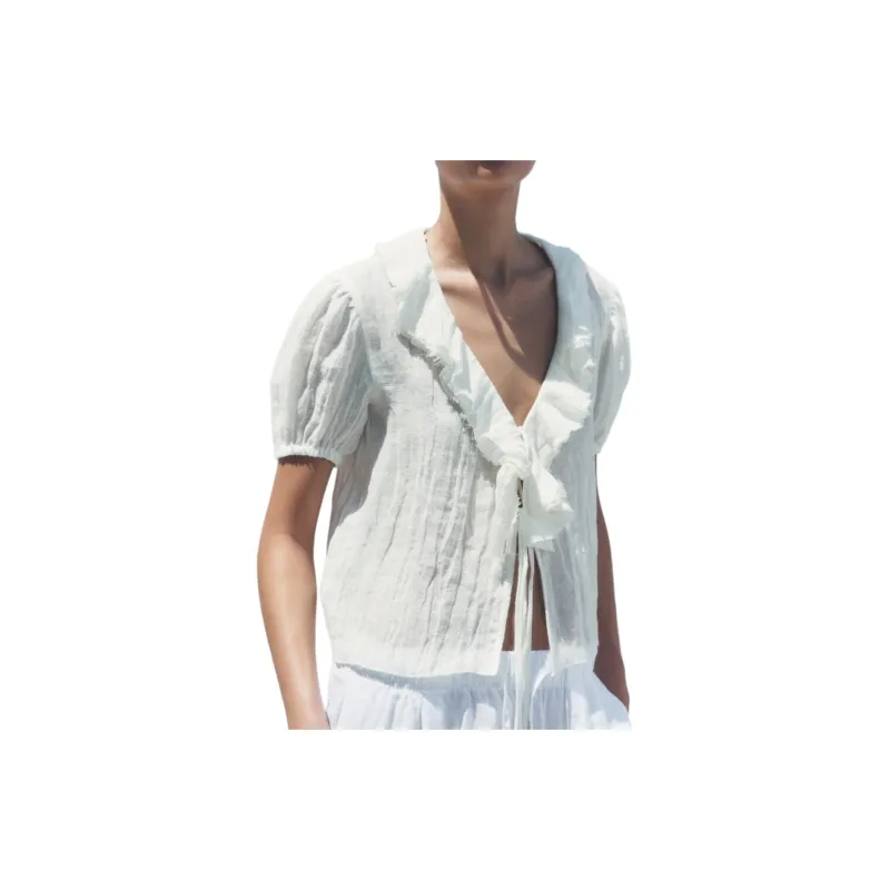 ZARA ZW Series Shirt Women's White-3
