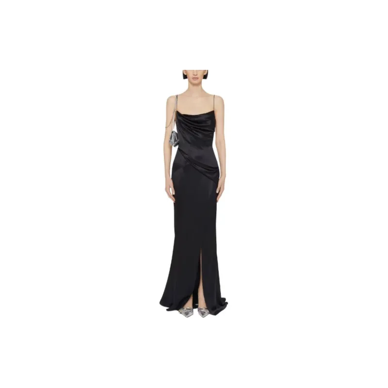 Givenchy Spaghetti Strap Evening Draped Dress-1