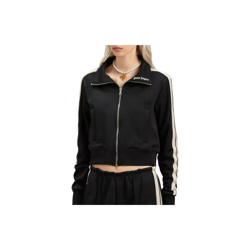 PALM ANGELS Side-Stripe High Neck Track Jacket-5