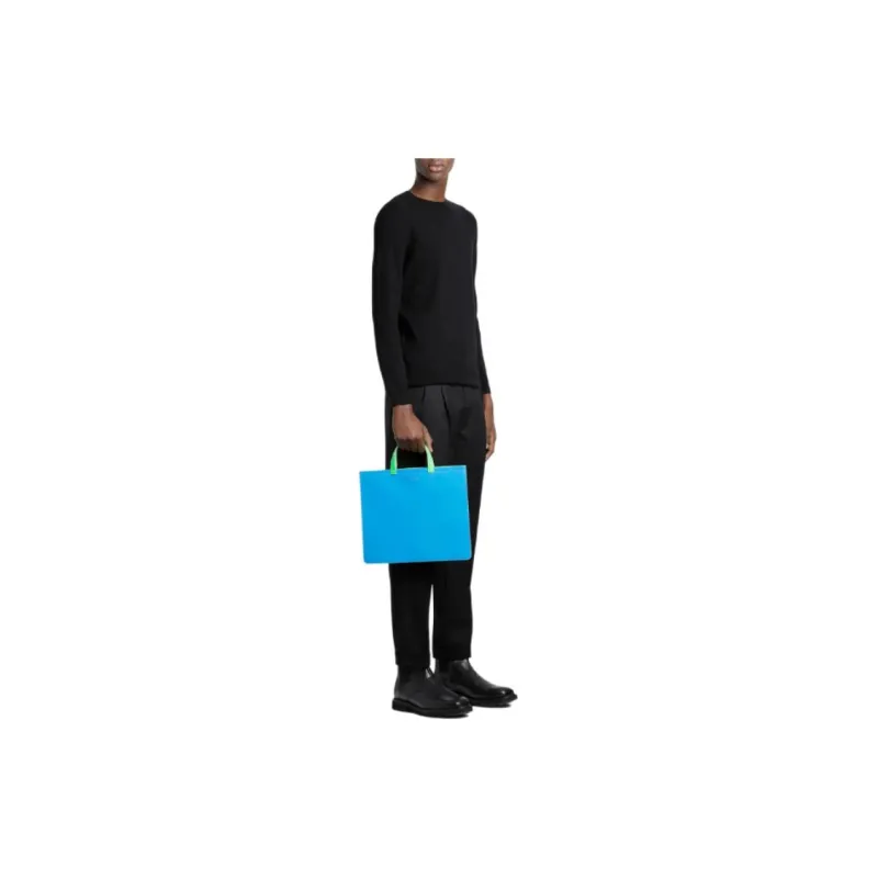 CDG Play Leather Tote Bag, Shopping Bag, Handbag Regular Unisex Blue-1
