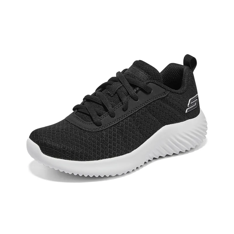 Skechers Boys Slip-Resistant Cushioning Wear-Resistant Low-Top Kids' Running Shoes Black Teenagers-3
