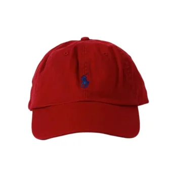 Polo Ralph Lauren Cotton Baseball Caps Unisex Deep Red