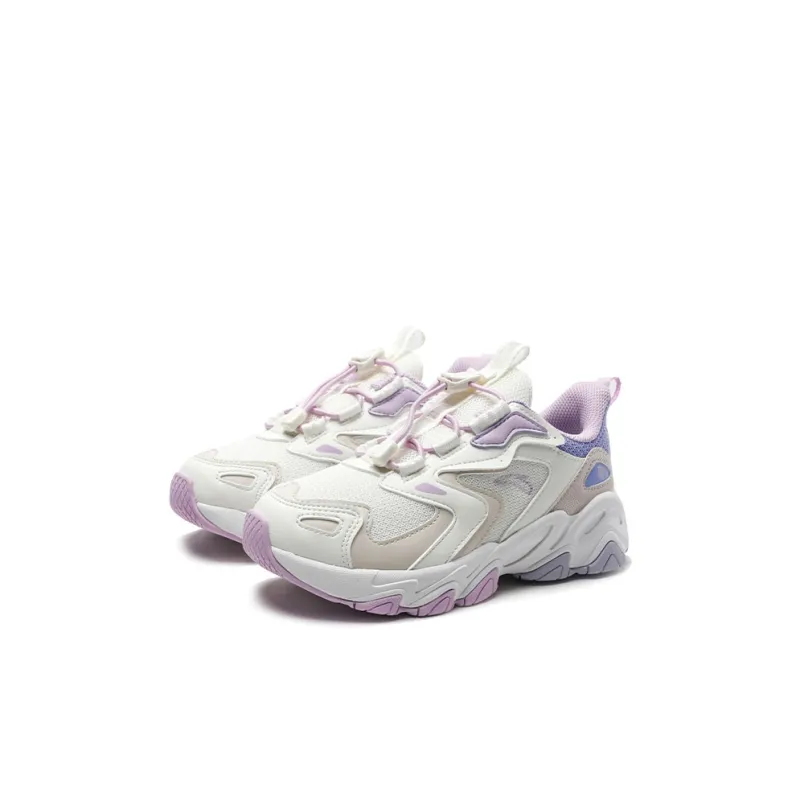 Antakids Casual Shoes Unisex Low Top White Gray Purple-2