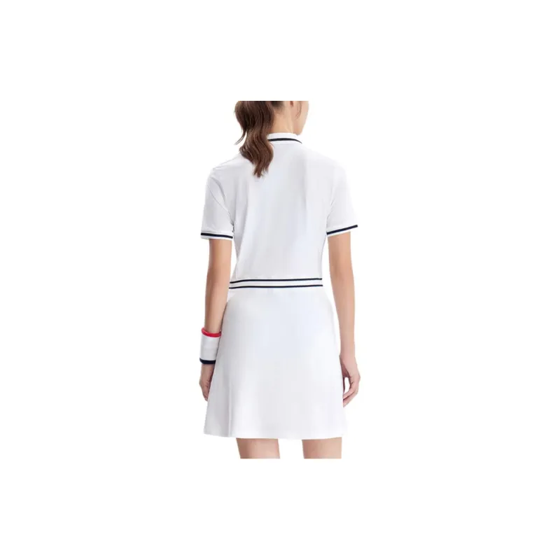 FILA Short Sleeved Dress Women's Jade White-3