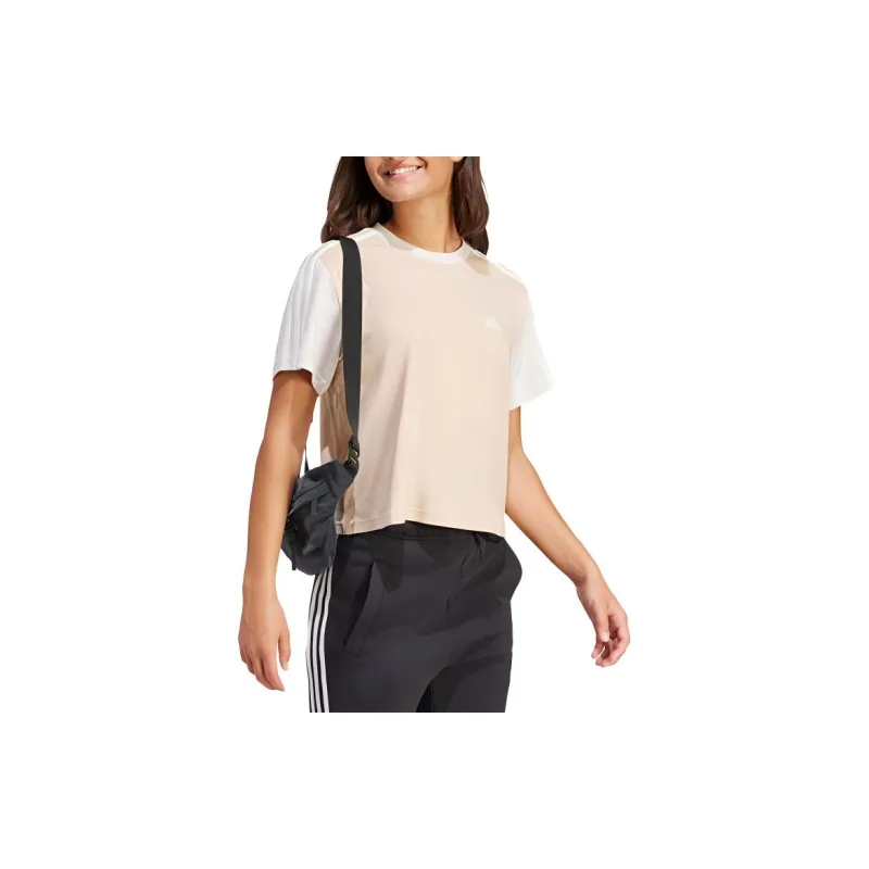 Adidas Essential Regular T Shirt Women's Beige-2