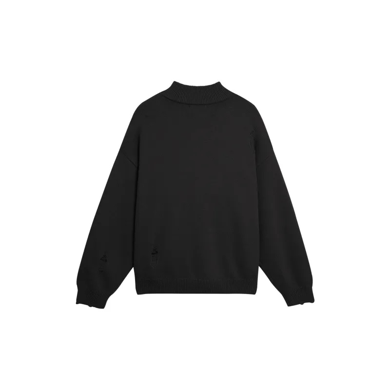Bodydream Loose Fit Casual Stand Collar Sweater Vintage Knitwear Unisex-7