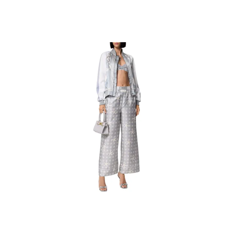 VERSACE Stella Marina Logo-Patch Trousers-1