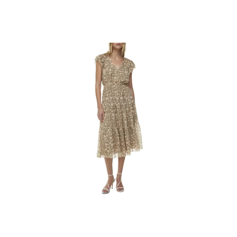 ARITZIA Little Moon Taverna Dress Short-Sleeved Dresses Women's Tan Khaki/Tan Khaki-2