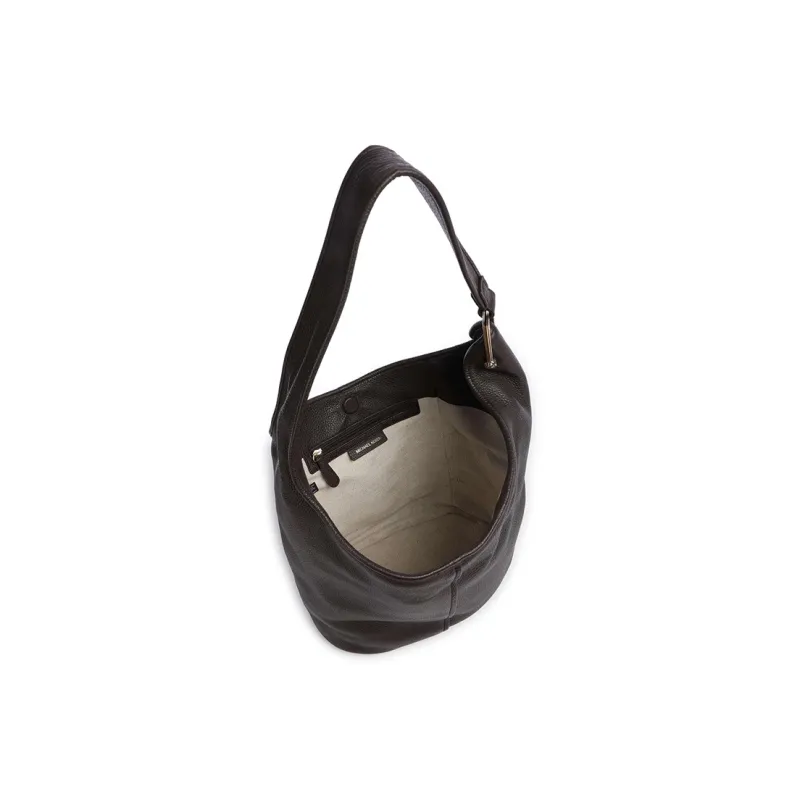 MICHAEL KORS Grain Cow Leather Handbag, Shoulder Bag Women's Chocolate-3