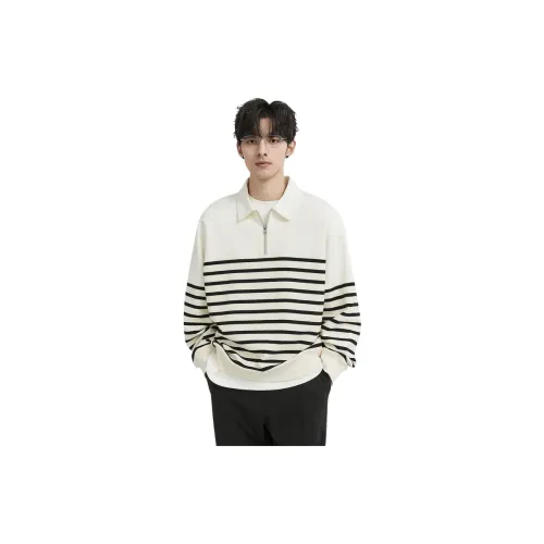 EARL JOEL Sweatshirts Unisex Black/White Stripe