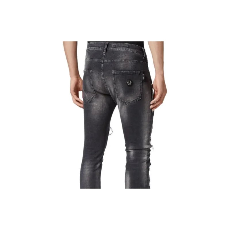 PHILIPP PLEIN Mid rise Ripped Jeans-4