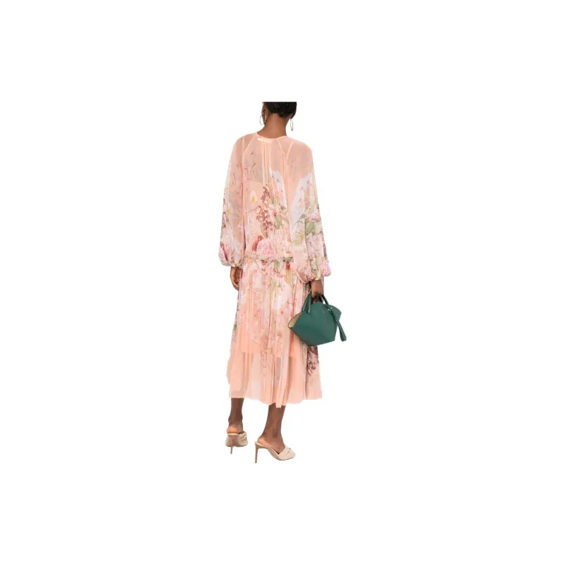 Zimmermann Long-Sleeved Dresses Women's Light Pink-2