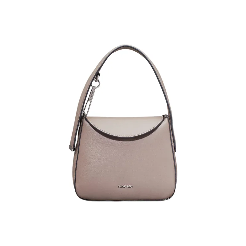 CALVIN KLEIN Recycled Polyester Handbag Small Size Women's Gray Pink-0