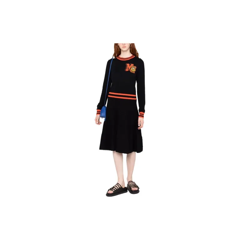 MOSCHINO Long-Sleeved Dresses Women's Black-2