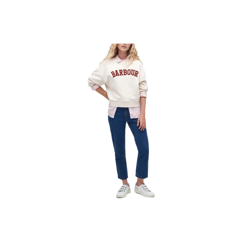 BARBOUR Silverdale Sweatshirt Sweater Women's Beige-3