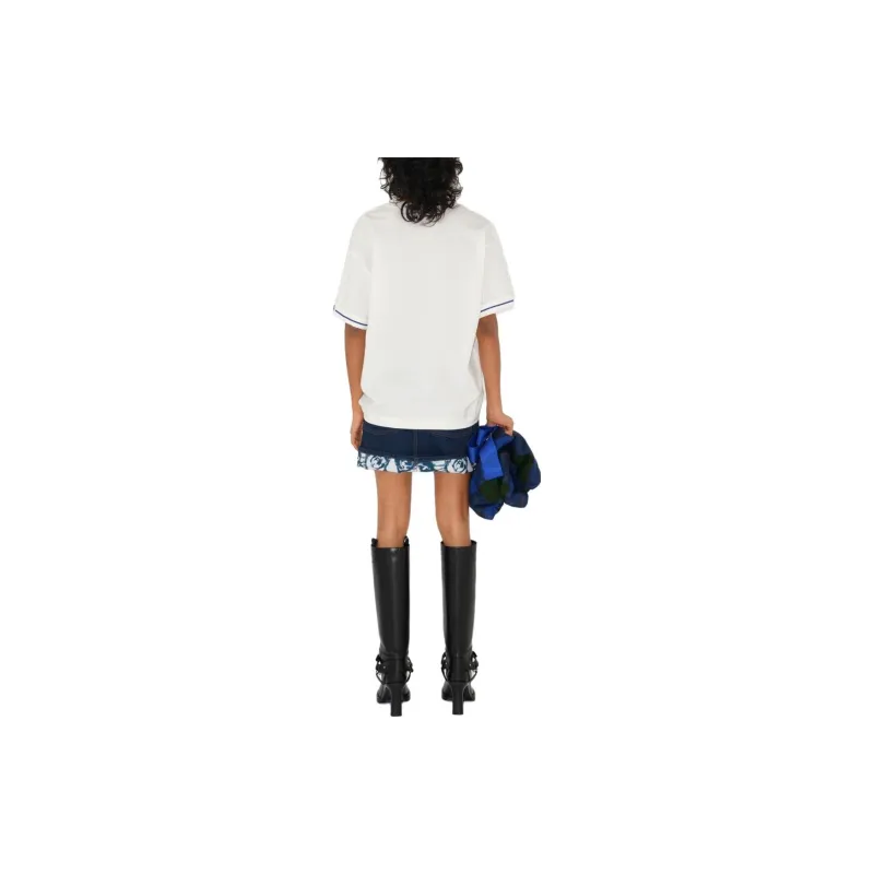 Burberry Logo Embroidered Crewneck T-Shirt-3