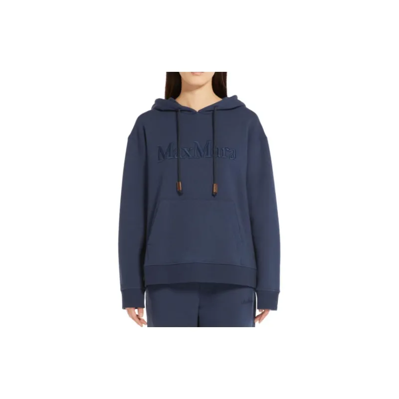 MaxMara Logo Embroidered Drawstring Hoodie-1