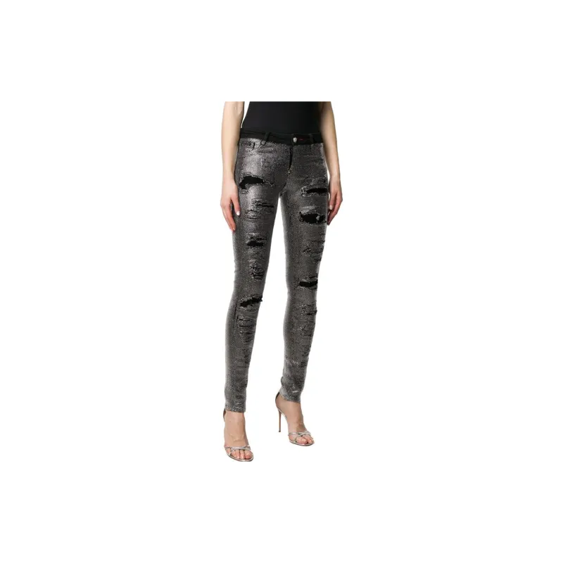 PHILIPP PLEIN Crystal embellished Skinny Jeans-3