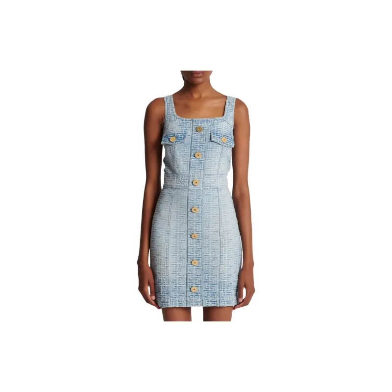 BALMAIN All over Monogram Dress-3