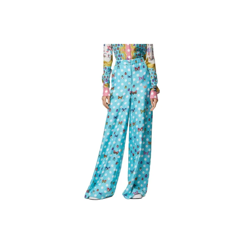 VERSACE Graphic Printed Wide Leg Trousers-2