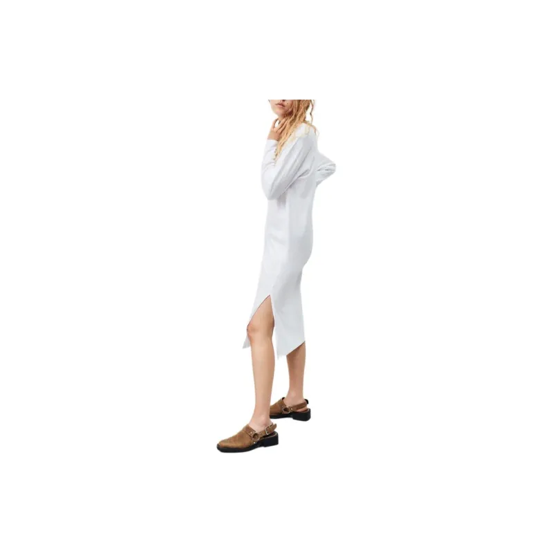AMERICAN VINTAGE A.M FW24 ROBE FEMME VUPAVILLE Long-Sleeved Dresses Women's White-3