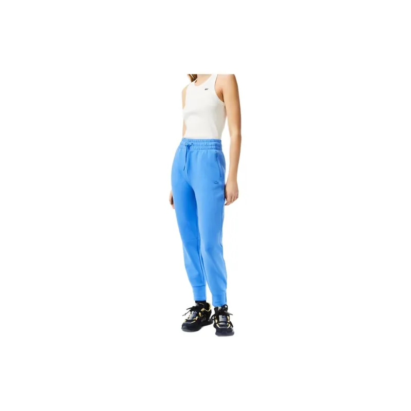 LACOSTE Knitted Sports Pants Women's Ether Blue-3
