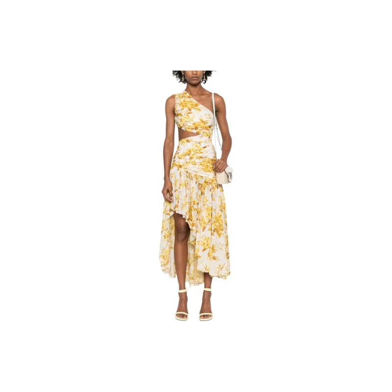 Zimmermann Golden Asymmetric Maxi Dress-2
