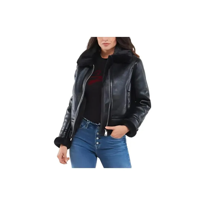 GUESS Jackets Coats Women's Black-3