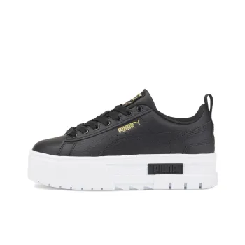 Puma Mayze Leather Jr 'Black Team Gold'