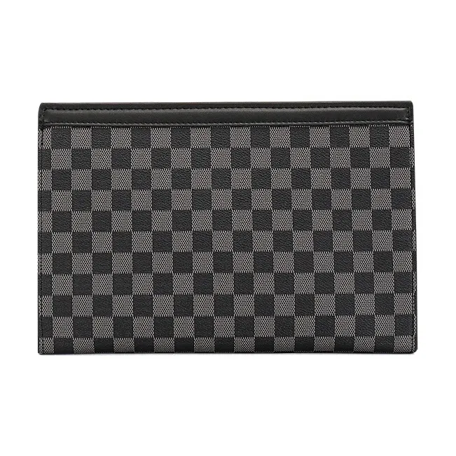 LETOO Microfiber Synthetic Leather Clutch Regular Men's Black-13