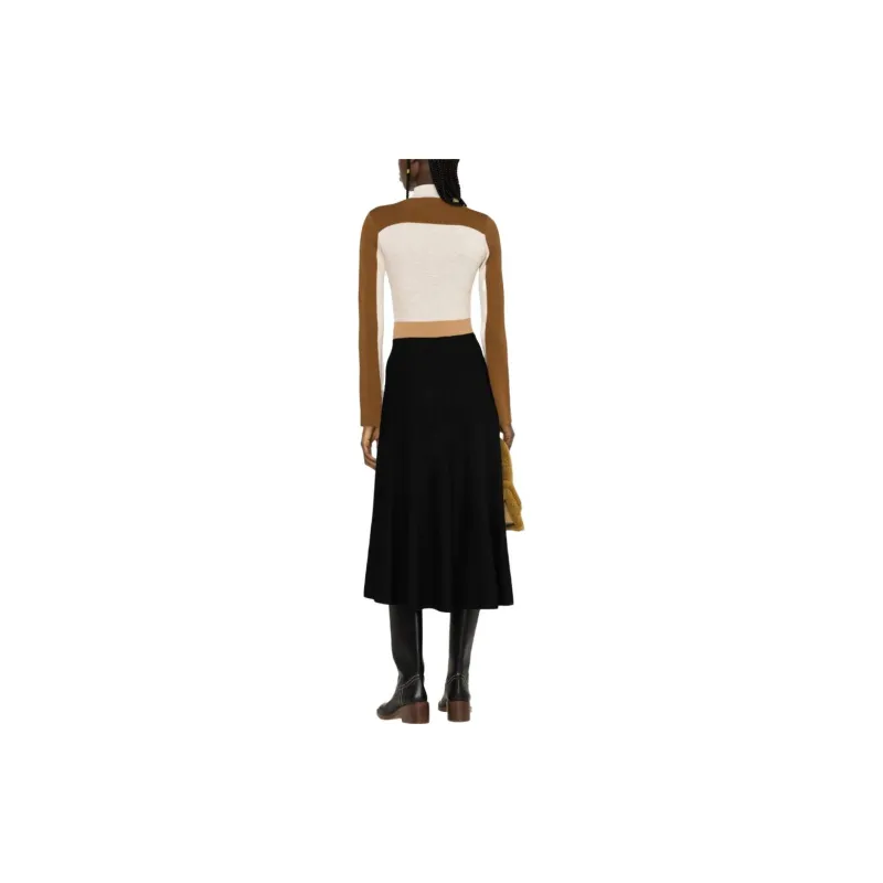 Chloé Colour-block Knitted Wool Dress-2
