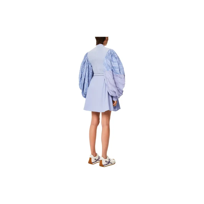 LOEWE Long Sleeved Dresses Women's Smoky Blue-2