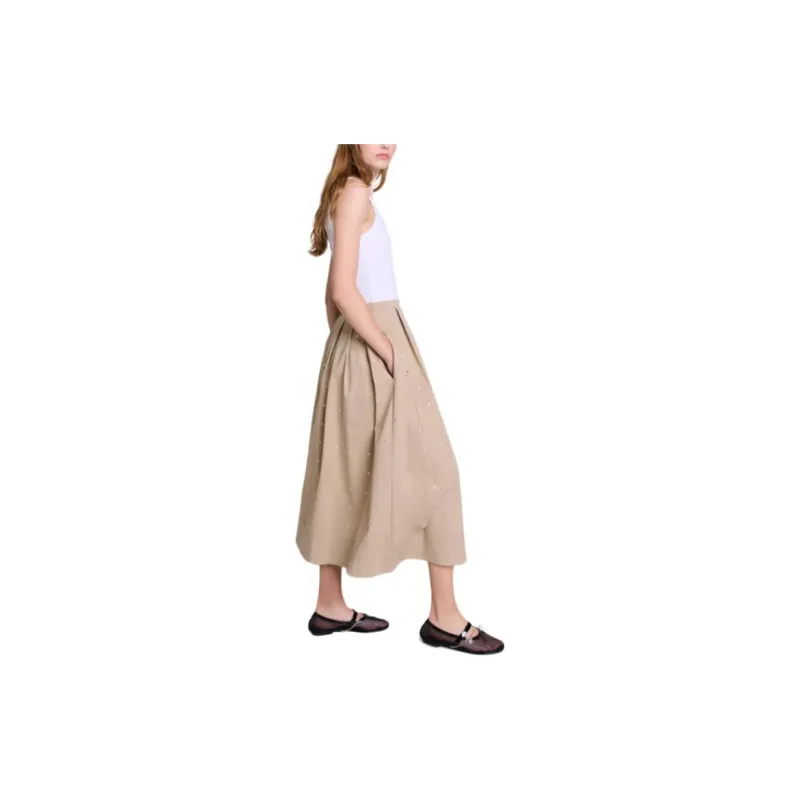 Maje Studded Midi Skirt-2