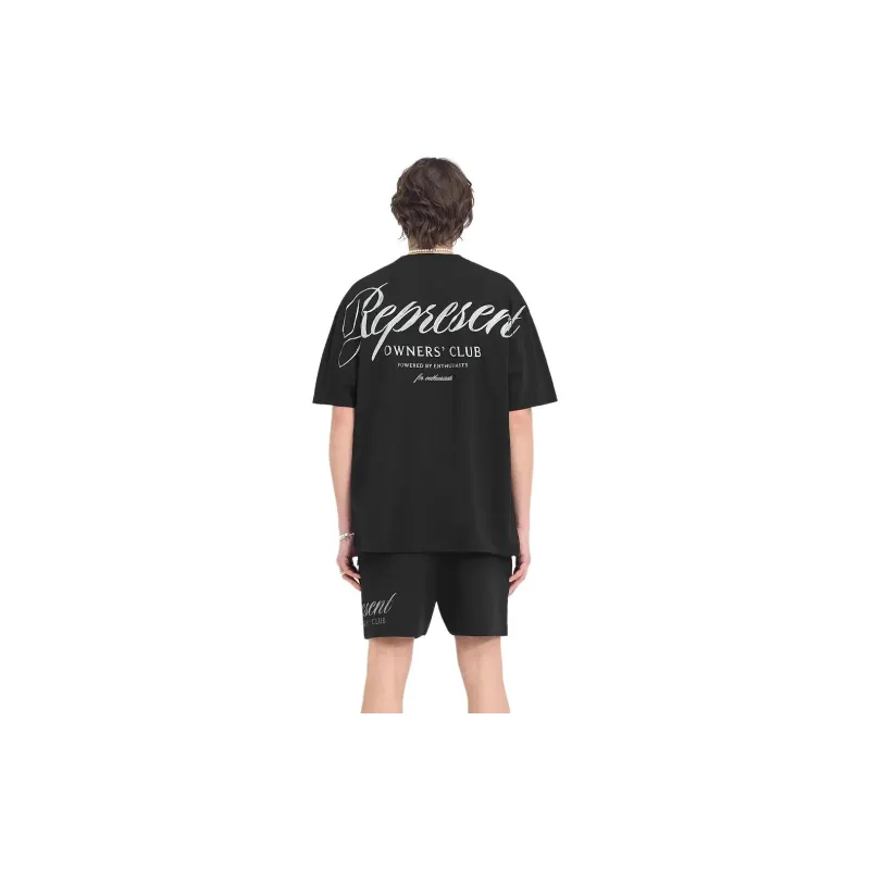 REPRESENT Club Script T shirt Black-4