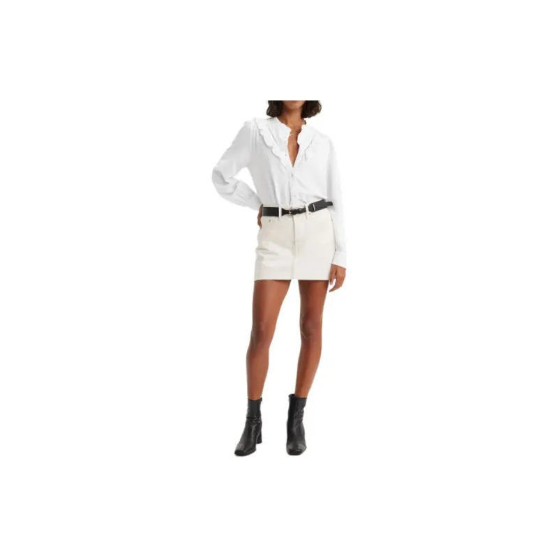 Levi’s Denim Short Skirts Women's White-2